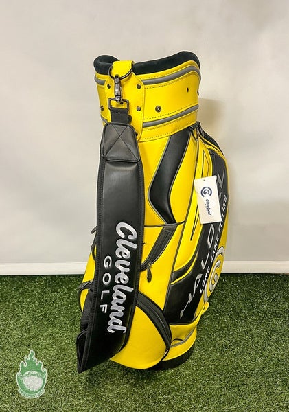 New Cleveland Long Game Fitting Golf Staff Bag With Rainhood Black/Yellow