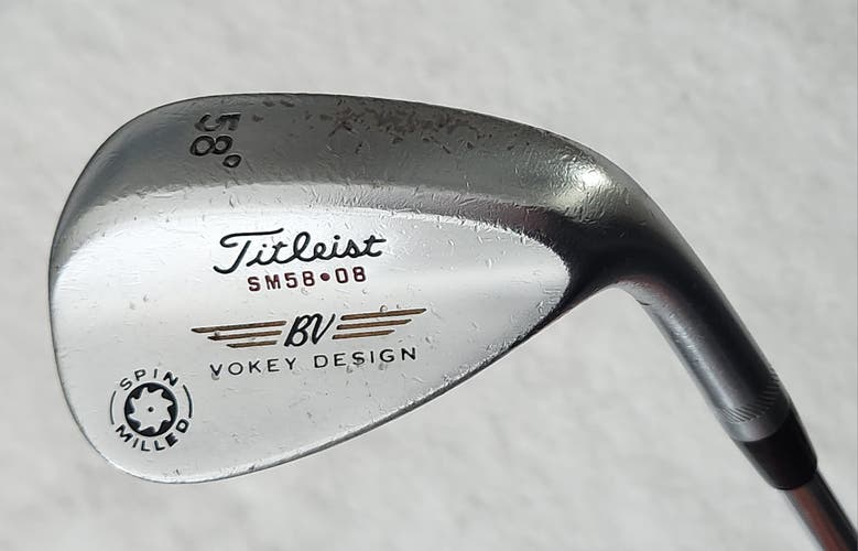 Titleist Vokey Spin Milled 58°-08 Wedge RH; Steel Shaft