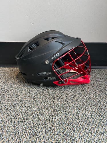 Used Black Cascade CPX-R Helmet | Chrome Red Facemask