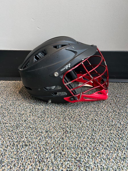 Used Black Cascade CPX-R Helmet | Chrome Red Facemask