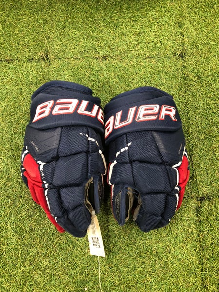 Blue Senior Bauer Supreme Ultrasonic Gloves 13" (Used)