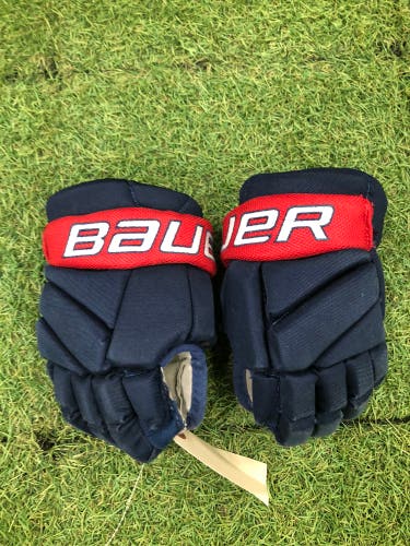 Blue Youth Bauer Vapor Team Gloves 8" (Used)