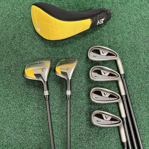 NIKE Tiger Woods Youth Golf Club Set Right Handed SQ & VR 5,7,9, And S +2 Hybrid