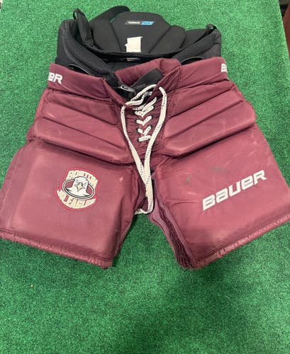 Maroon Bauer Hockey Goalie Pants (Used) | Boston Junior Eagles | Intermediate Medium
