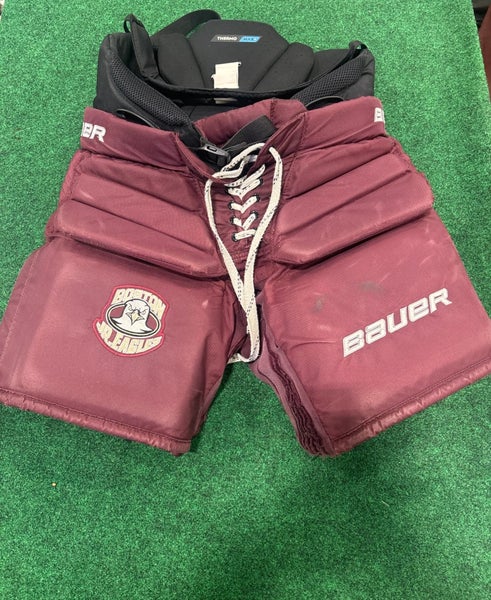 Maroon Bauer Hockey Goalie Pants (Used) | Boston Junior Eagles | Intermediate Medium