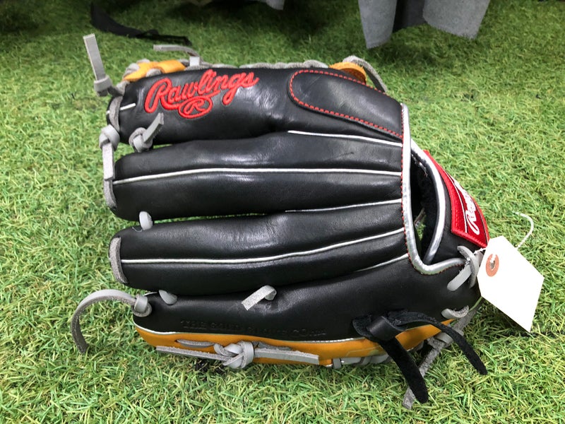 Black Rawlings R9 RH Infield Baseball Glove 11.5" (Used)