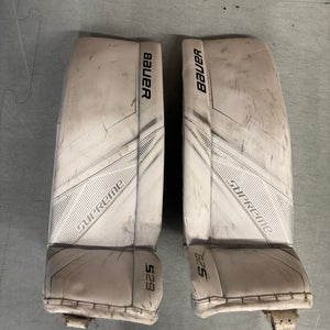 White 32" Intermediate Bauer Supreme S29 Goalie Leg Pads