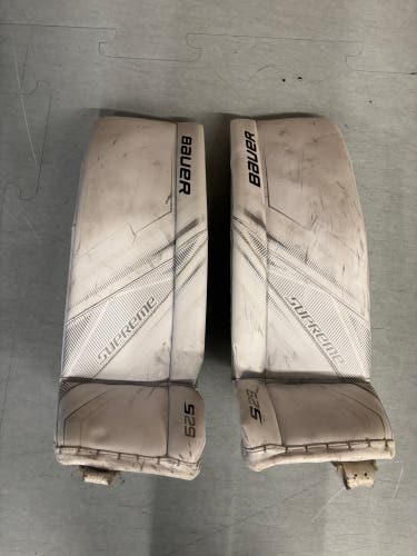 White 32" Intermediate Bauer Supreme S29 Goalie Leg Pads