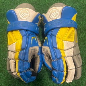 Blue Maverik M5 Lacrosse Gloves Medium 12" (Used)
