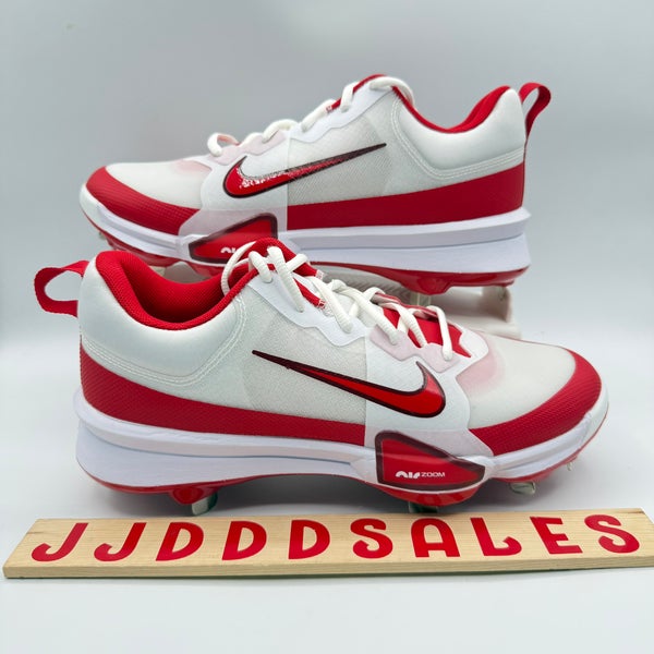 Nike Force Zoom Trout 9 Metal Baseball Cleats White Red FB2907-104 Mens Sz 8.5
New Without Box