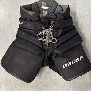 Black Intermediate Small Bauer Elite Hockey Goalie Pants