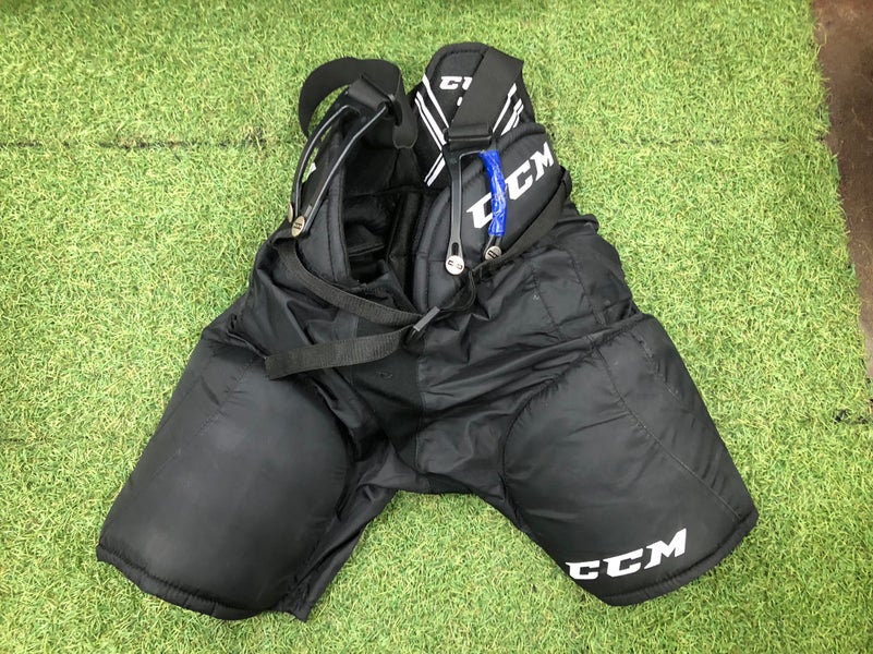 Black Junior Medium CCM LTP Hockey Pants (Used)