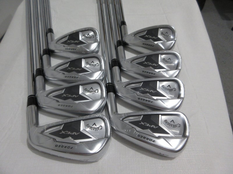 Callaway Apex 19 Iron Set - 4-PW, AW - KBS $-Taper 120 Stiff Flex Steel - NEW