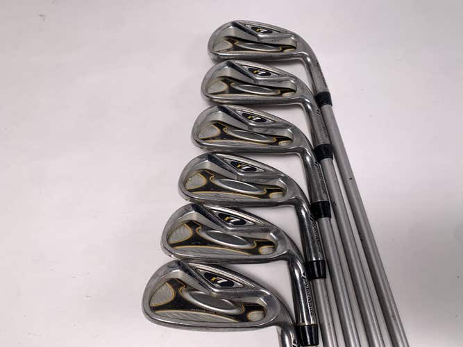 TaylorMade R7 Iron Set 5-PW UST iRod Stiff Graphite Mens RH Midsize Grips +2''