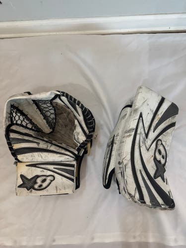 Brian's focus older glove and blocker