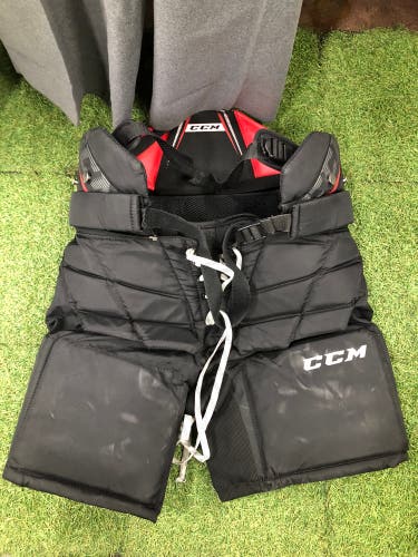 Black Junior Large CCM Axis A1.5 Hockey Goalie Pants (Used)