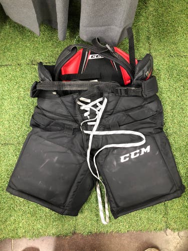 Black Junior Small CCM Axis A1.5 Hockey Goalie Pants (Used)