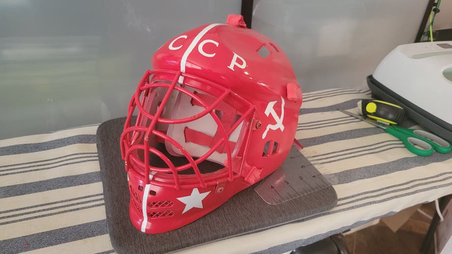 Custom Soviet russian theme display goalie mask