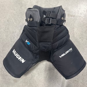 Black Vaughn Velocity V9 Hockey Goalie Pants (Used) | Junior Medium/ Large