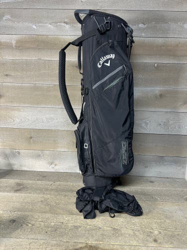 Callaway Golf Hyper Lite Zero Stand Bag 4-Way Top Black With Rain Cover