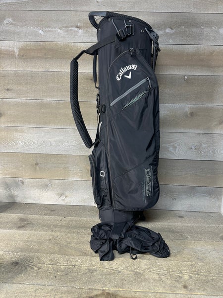 Callaway Golf Hyper Lite Zero Stand Bag 4-Way Top Black With Rain Cover