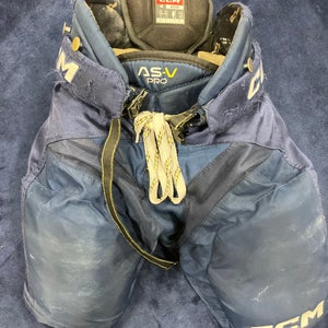 Blue Junior Medium CCM Tacks AS-V Pro Hockey Pants (Used)