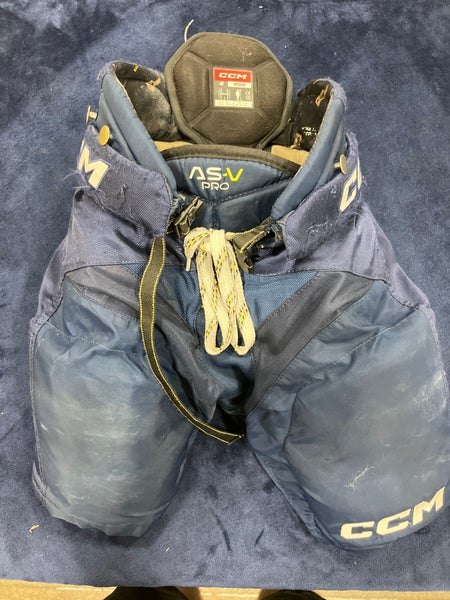 Blue Junior Medium CCM Tacks AS-V Pro Hockey Pants (Used)
