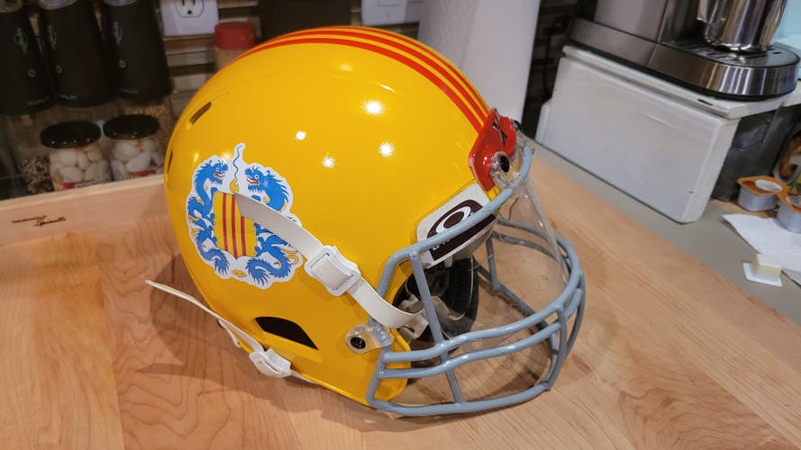 South Vietnam Xenith Custom American Football Helmet Oakley Visor Man Cave