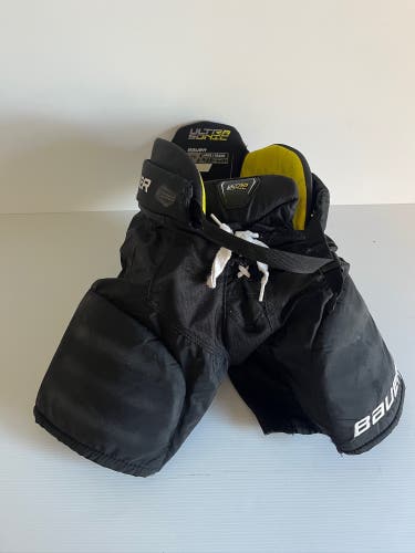Used Black Youth Large Bauer Supreme Ultrasonic Hockey Pants