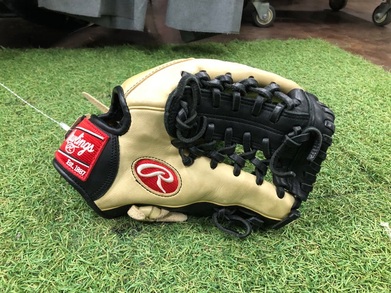 Black Rawlings Gold Glove Elite RH Infield Baseball Glove 11.5" (Used)