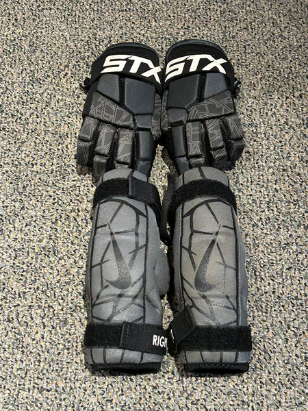 Used STX Youth Small Gloves & Elbow Pad Combo