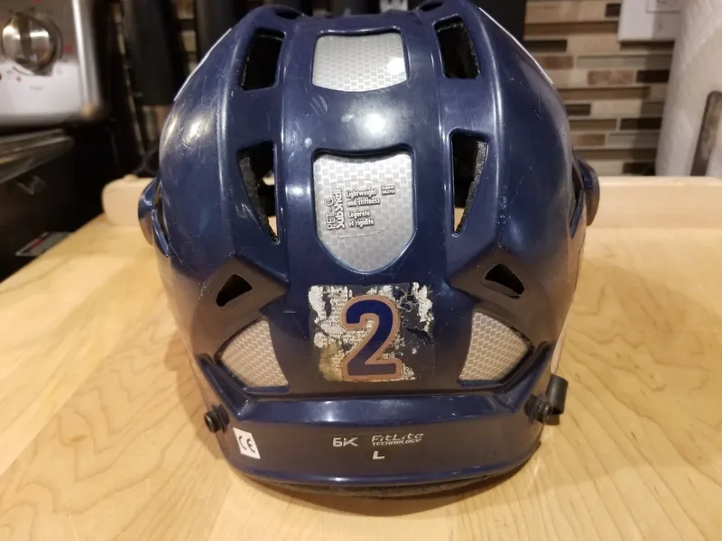 Game Worn Team Italy Italia Hockey Helmet Reebok 6k RBK FitLite Large #2