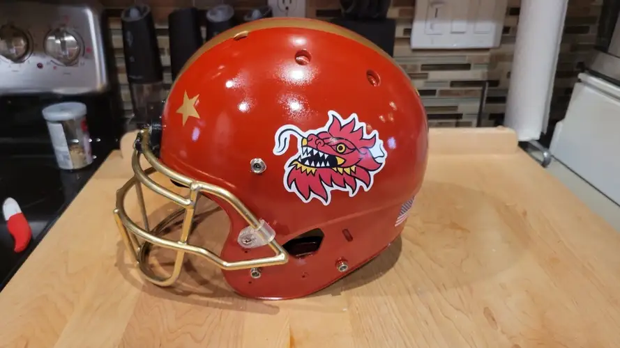 Team China PRC American Football Helmet Chinese Pride for Man Cave - Game Helmet