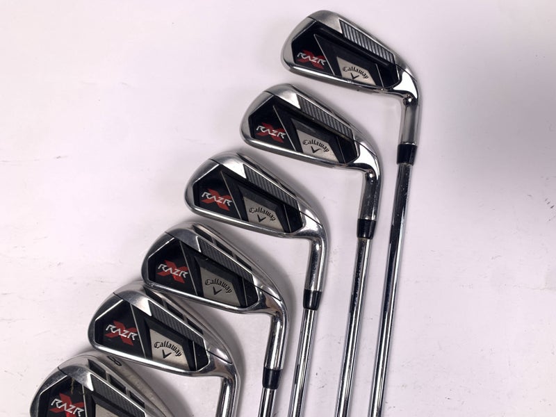 Callaway Razr X Iron Set 3-PW+GW+SW Uniflex Steel Mens RH