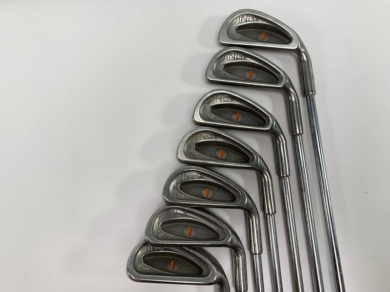 Ping Eye Iron Set 2-PW Orange Dot 2* Flat Karsten Regular Mens RH- Missing 6,8 i