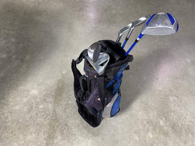 U.S. Kids UL-24 Club Set Driver 6 & 8 PW Putter KidPower 51-35 Junior RH +Bag