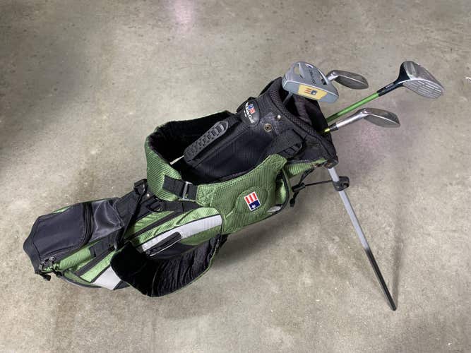 U.S. Kids UL-1 Club Set 3W 8i PW Putter US Kids KidPower 57-39 Junior RH +Bag