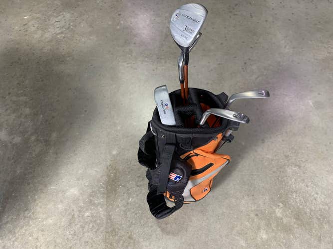 U.S. Kids UL-24 Club Set 3W 6 & 8 PW Putter KidPower 51-35 Junior RH +Bag Dent