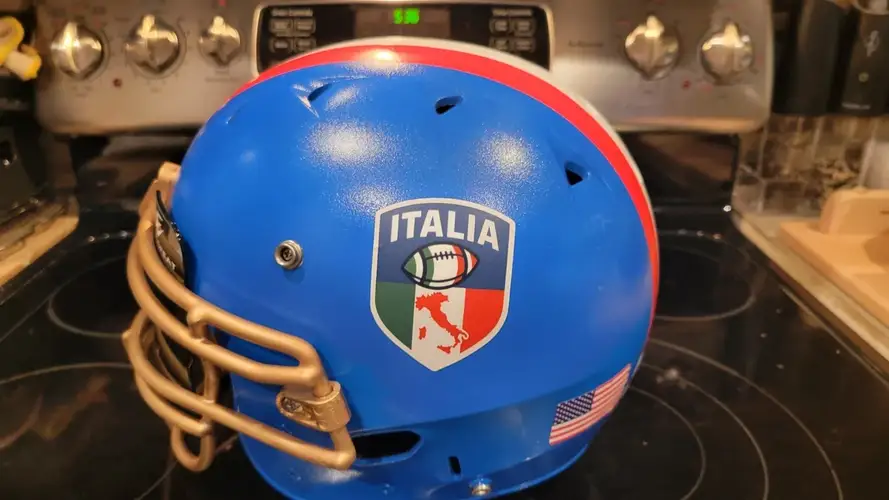 Team ITALY ITALIA American Football Game Helmet Custom Made A Must For Italian