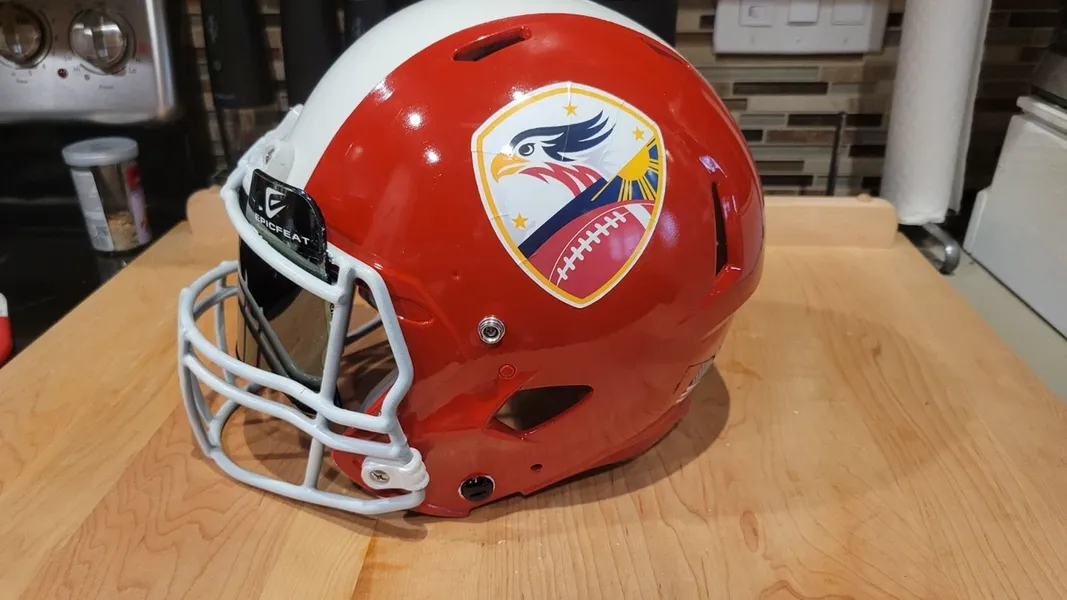 Team Philippines AGUILAS Custom American Football Helmet Pinoy Pride Man Cave