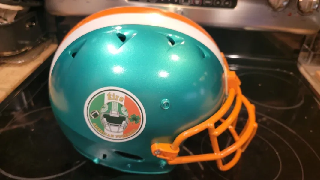 Team IRELAND Éire American Football Helmet Irish Pride for Man Cave Knecap