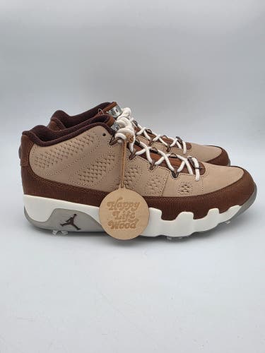 Air Jordan 9 Low Golf x Happy Life Wood 'Woodgrain' Men's Size 10.5