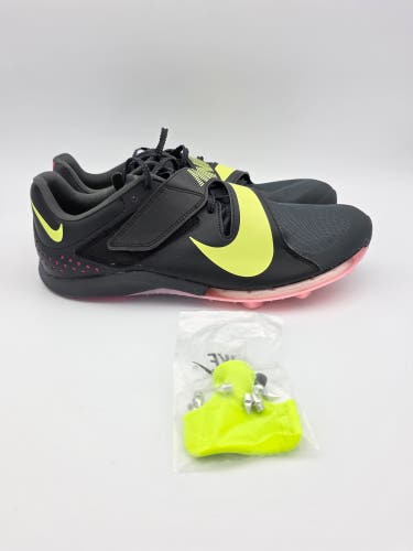 Nike Zoom Long Jump Elite 'Anthracite Pink Volt' Track Shoes Mens Size 11