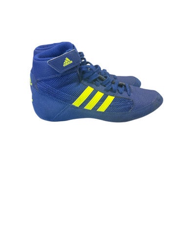 Used Adidas YYJ 606004 ROY/YEL SHOES Wrestling Shoes Royal Blue Junior 04 11862-S000091674