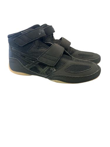 Used Asics C227N MATFLEX SHOES Wrestling Shoes Black Junior 05 11862-S000091686