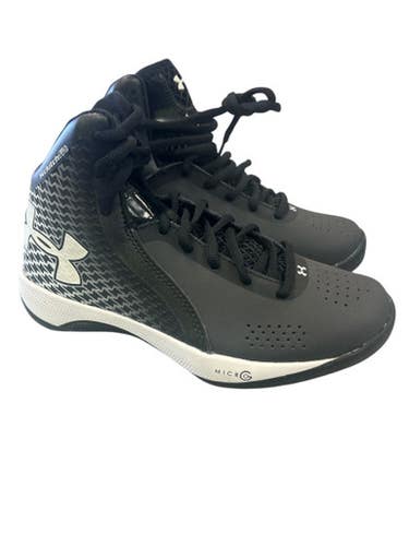 Used Under Armour MICRO G CLUTCH FIT Basketball Shoes M Black And White Senior 5 11862-S000091687