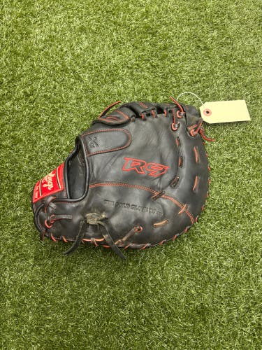 Black Rawlings R9 LH First Base Baseball Glove 12" (Used)