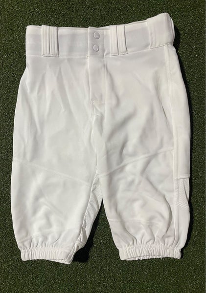 Alleson Youth White Short Baseball Pants Youth Medium (Used)