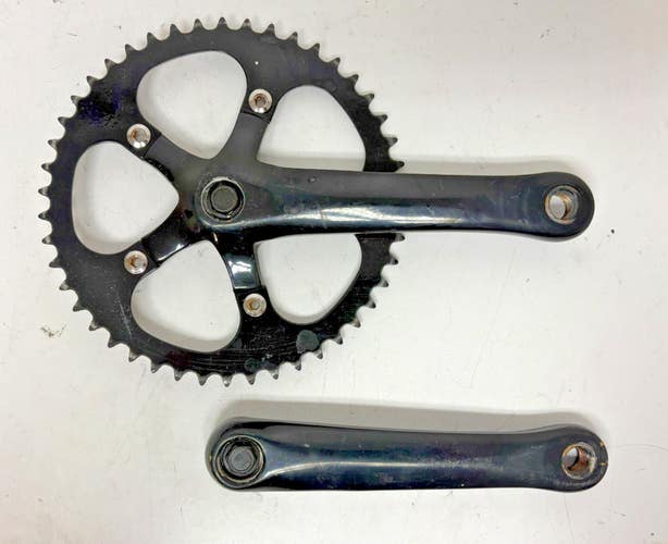 Black Forged Aluminum 165mm Crankset 42-Tooth Steel Chainring Fast Shipping