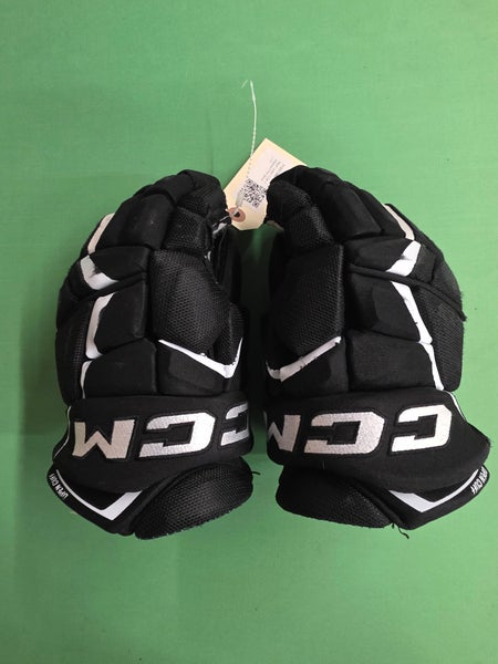 Black Junior CCM JetSpeed FTW Gloves 12"